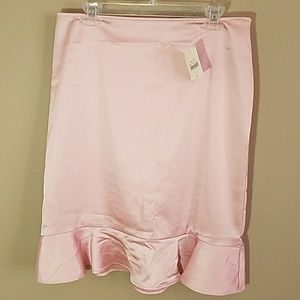 New Pink silky skirt sz 12